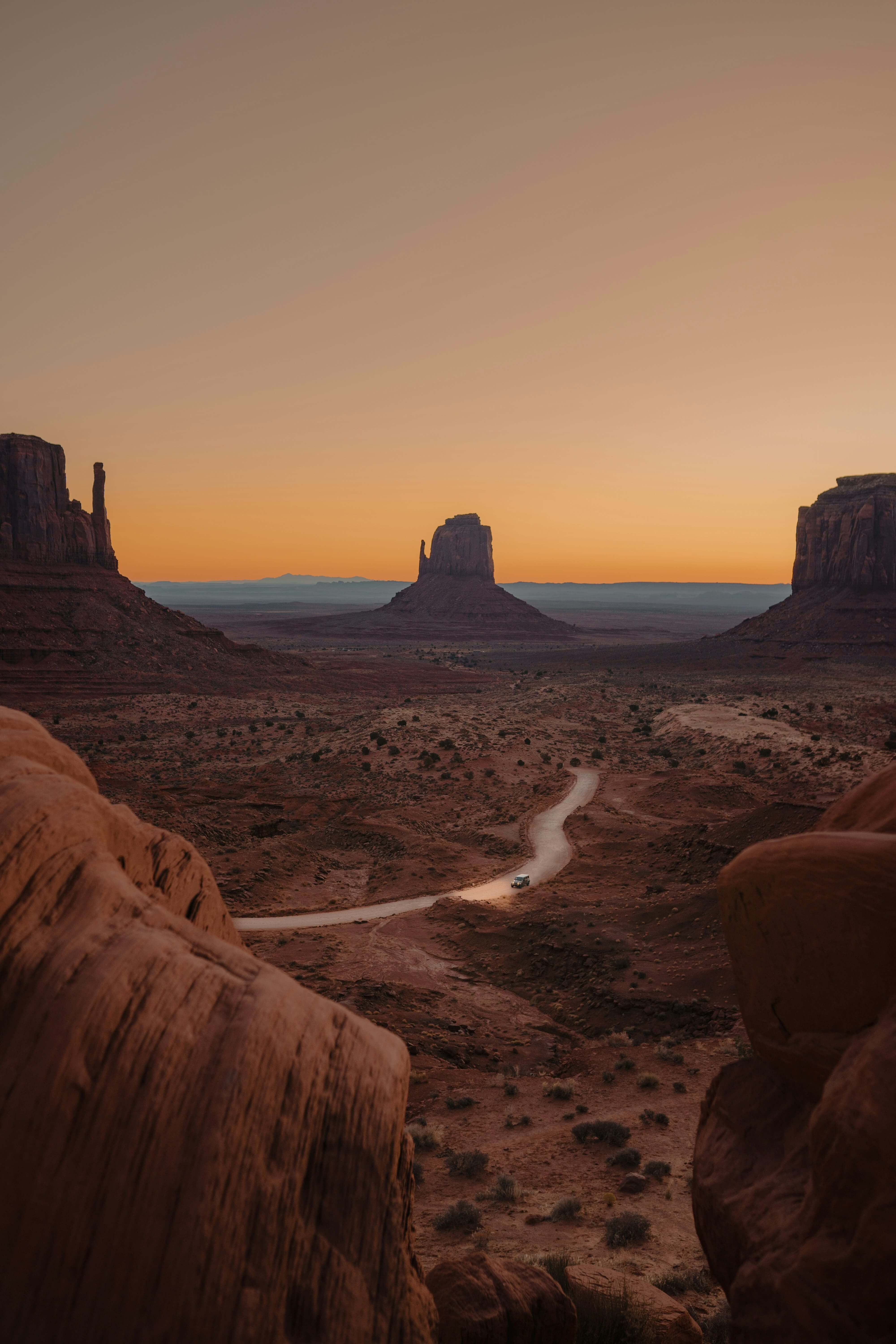 Person walking in landscape